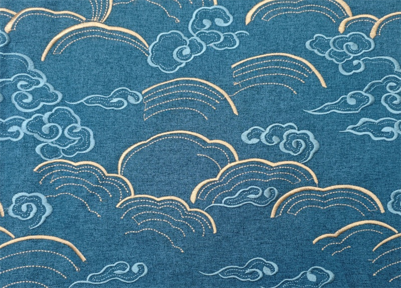 面料号：刺绣 12-3